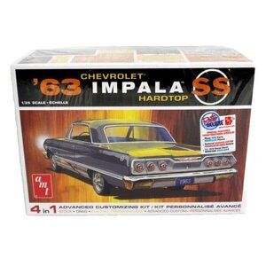 1963 CHEVROLET IMPALA SS 1/25 scale plastic model car AMT, NEW Requires Assembly